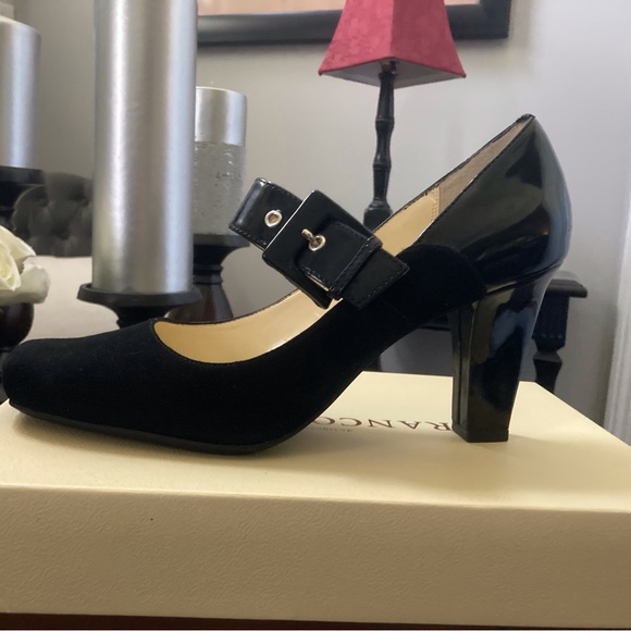 Franco Sarto Suede and Patent Leather MJ - Picture 2 of 3